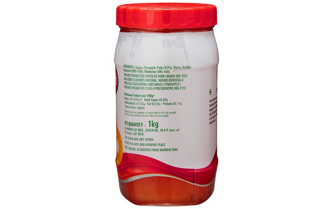 Mapro Pineapple Jam    Plastic Jar  1 kilogram